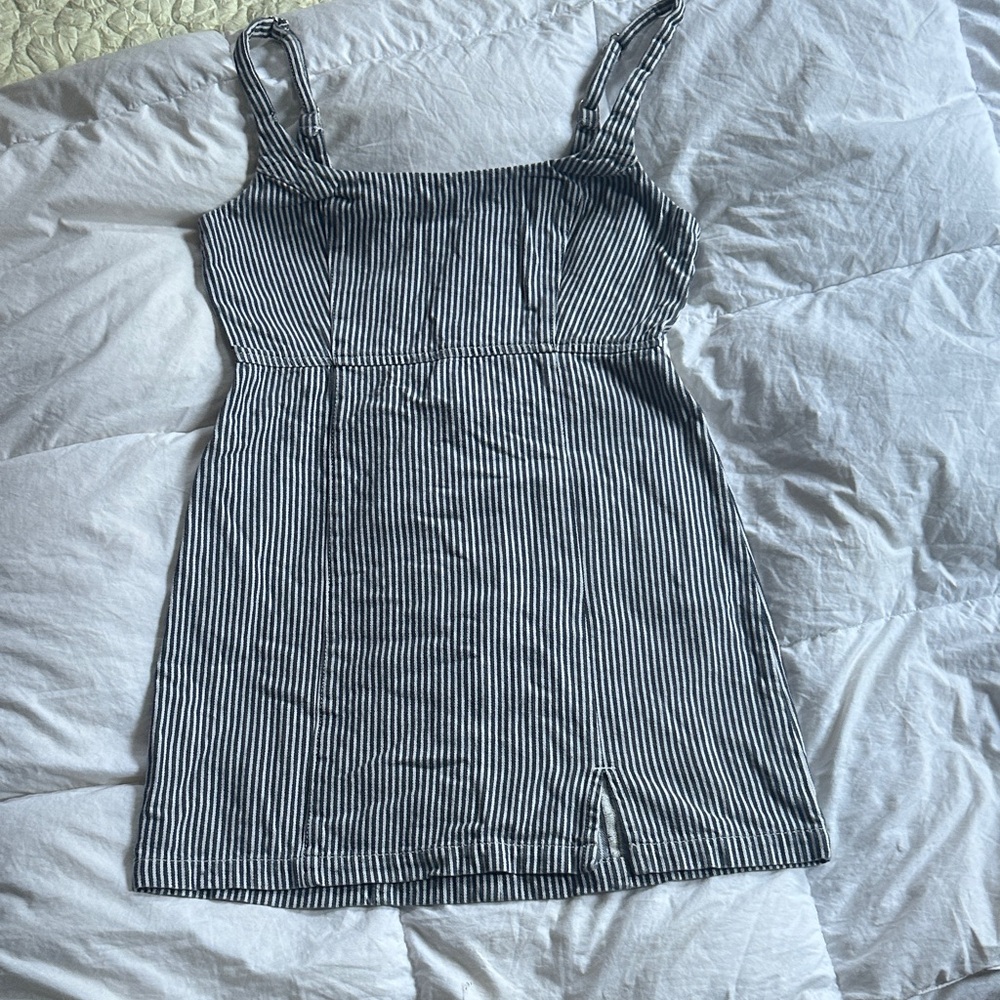 BDG Black and White Striped Mini Dress